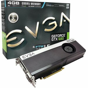 EVGA GeForce GTX 680 FTW+ LE 1006 4GB 6.0GHZ GDDR5 SLI 2xDVI HDMI DP PCI-E DirectX 11 Video Card