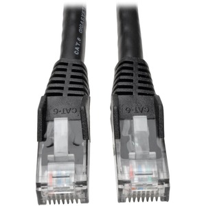 Tripp Lite by Eaton Cat6 Gigabit Snagless Molded (UTP) Ethernet Cable (RJ45 M/M) PoE Black 100 ft. (30.5 m)