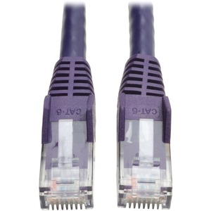 Tripp Lite by Eaton Cat6 Gigabit Snagless Molded (UTP) Ethernet Cable (RJ45 M/M) PoE Purple 10 ft. (3.05 m)