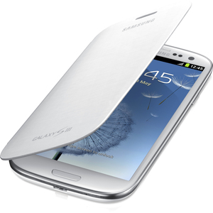 Samsung Galaxy S III Flip Cover, Marble White - Bump Resistant, Scratch Resistant, Smudge Resistant, Dirt Resistant - Plastic