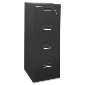 4 Drawer 18.3"W Black Fire Proof File Cabinet