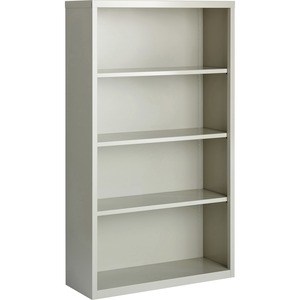 4 Shelf Light Gray Fortress Series Bookcases - Click Image to Close