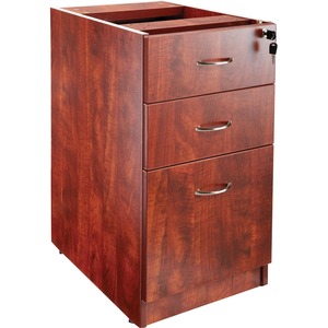 3 Drawer Cherry Hanging Fixed Pedestal - Click Image to Close