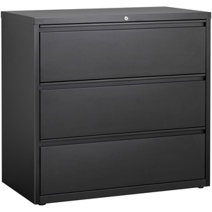 3 Drawer 42"x18"x40" Black Lateral Files