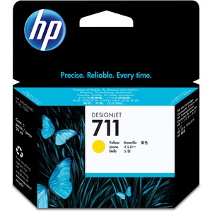 HP 711 (CZ132A) Original Inkjet Ink Cartridge - Single Pack - Yellow - 1 Each - Inkjet - 1 Each