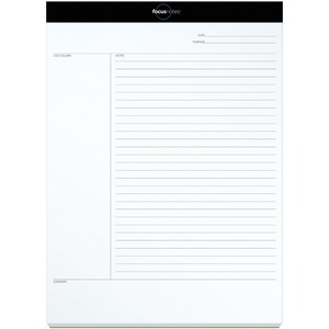 FocusNotes Legal Pad, 8.5" x 11.75", White, 50 SH - Click Image to Close