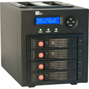 CRU RTX RTX430-3QR DAS Array - 4 x HDD Installed - 12 TB Installed HDD Capacity - RAID Supported - 4 x Total Bays - USB 3.0, eSATA, FireWire/i.LINK 800