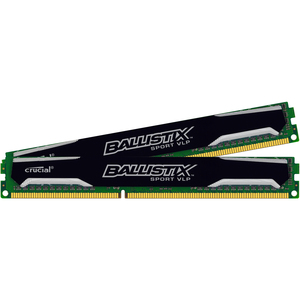 Crucial 8GB Kit (4GBx2), Ballistix 240-pin DIMM, DDR3 PC3-12800 Memory Module - 8 GB (2 x 4 GB) - DDR3 SDRAM - 1600 MHz DDR3-1600/PC3-12800 - Non-ECC - Unbuffered - 240-pin - DIMM