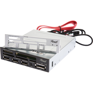 Rosewill RCR-IM5001 Flash Reader 75-in-1 - 75-in-1 - CFast Card Type I, CFast Card Type II, Secure Digital (SD) Card, Secure Digital High Capacity (SDHC), MultiMediaCard (MMC), Reduced Size MultiMediaCard (RS-MMC), MMCmobile, MMCmicro, MMCplus, miniSD Car