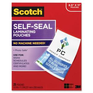 9.06"x11.63" Self-Sealing Laminating Pouches
