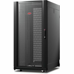 APC NetShelter AV, Server Rack Enclosure, 24U, 10-32 Threaded Rails, Black, 1199H x 600W x 806D mm