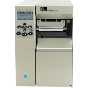 Zebra 105SLPlus Thermal Transfer Printer - Monochrome - Desktop - Label Print - 12.01 in/s Mono - 203 dpi - Fast Ethernet - USB - LCD