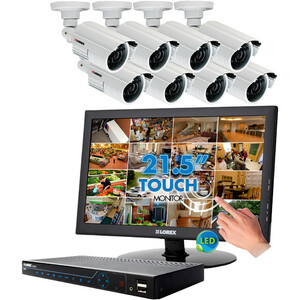VANTAGE Complete Security Camera System - 8 x Digital Video Recorder, Camera, Monitor - 21.5" LED - H.264 Formats - 2 TB Hard Drive