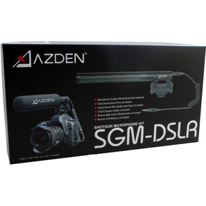 Azden SGM-DSLR Microphone - 80 Hz to 18 kHz - Wired - 3.28 ft - Condenser - Shotgun - Mini-phone