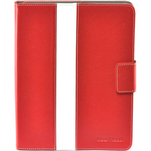 Gear Head Executive FS4300RED Carrying Case (Portfolio) for iPad - Red - Red/White Stripe - Leather
