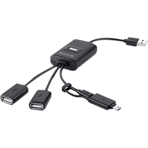 Belkin 4-port Flex-Hub - 4 x USB 2.0 USB Downstream, USB 2.0 USB Upstream - External