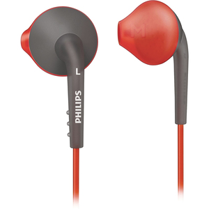 Philips ActionFit Sports In Ear Headphones - Stereo - Orange, Gray - Mini-phone - Wired - 32 Ohm - 30 Hz 20 kHz - Gold Plated - Earbud - Binaural - In-ear - 3.28 ft Cable