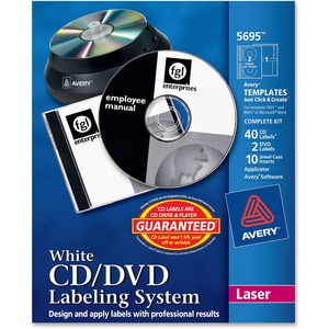 Avery Matte White Film DVD Labeling System - White