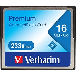 Verbatim Premium 16 GB CompactFlash (CF) Card - 1 Card/1 Pack