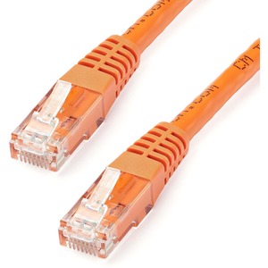 StarTech.com 35ft CAT6 Ethernet Cable - Orange Molded Gigabit - 100W PoE UTP 650MHz - Category 6 Patch Cord UL Certified Wiring/TIA