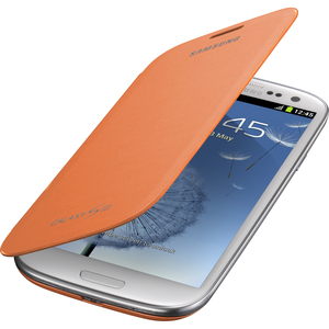 Samsung EFC-1G6FOEGSTA Carrying Case (Flip) for Smartphone - Orange - Scratch Resistant, Bump Resistant, Smudge Resistant, Dirt Resistant - Polyurethane, Plastic