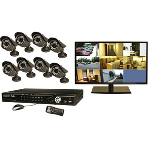 Security Labs 8 Channel 3G/4G H.264 Internet DVR w/ Camera Kit SLM463 - 8 x Camera, Monitor, Digital Video Recorder - 18.5" LED - H.264, JPEG Formats - 1 TB Hard Drive