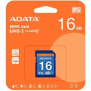 Adata Premier 16 GB Class 10/UHS-I SDHC - 50 MB/s Read - 33 MB/s Write
