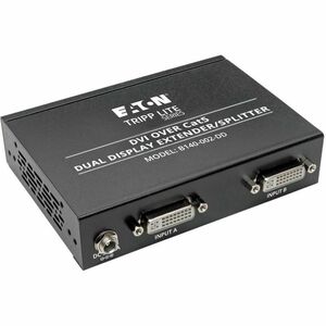 Tripp Lite by Eaton 2-Port DVI over Cat5/6 Splitter/Extender Box-Style Transmitter for Video Dual-Display DVI-D 200 ft. (60 m) TAA