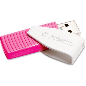 16GB Swivel USB Drive - Hot Pink