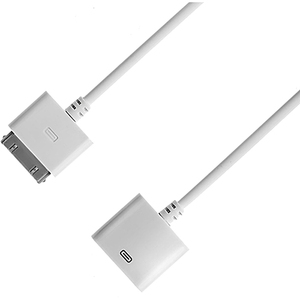 4XEM 17 Chip Extension Cable for iPhone/iPad/iPod - Proprietary for iPhone, iPod, iPad - 6 ft - 1 x Male Proprietary Connector - 1 x Female Proprietary Connector - White