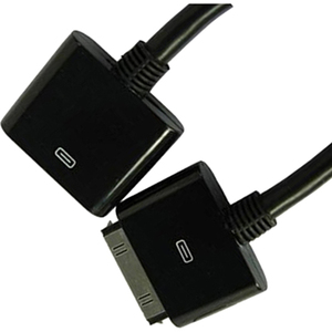4XEM 4 Chip Extension Cable for iPhone/iPad/iPod - Proprietary for iPad, iPhone, iPod - 6 ft - 1 x Male Proprietary Connector - 1 x Female Proprietary Connector - Black