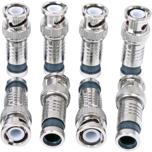 Q-see QSBNCOMP8 BNC Video Connector - 8 Pack - 1 x BNC Male