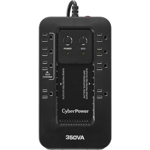 CyberPower EC350G ECO 350VA/255W Energy Efficient Desktop UPS - 350 VA/255 WDesktop 0.05 Hour - 4 x NEMA 5-15R - Surge-protected, 4 x NEMA 5-15R - Battery/Surge-protected