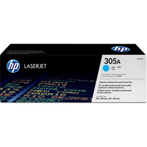 HP 305A (CE411AG) Original Laser Toner Cartridge - Single Pack - Cyan - 1 Each - 2600 Pages