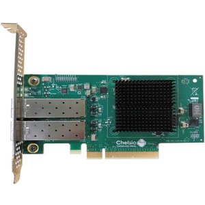 Chelsio 2-port Low Profile 1/10GbE Server Offload Adapter with PCI-E x8 Gen 3, Server Offload. SFP+ connector
