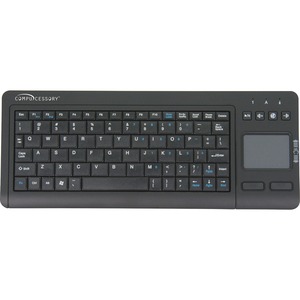 Touchpad Wireless Keyboard, 2.4G, 4-3/8"x11"x7/8", BK