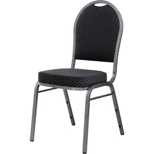 Upholstered Textured Fabric Stacking Chair