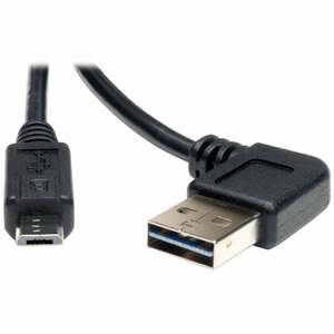 Tripp Lite by Eaton Universal Reversible USB 2.0 Cable (Reversible Right / Left-Angle A to Micro-B M/M) 3 ft. (0.91 m)