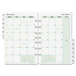 Wirebound 1PPD Bilingual Calendar Pages
