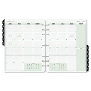 Wirebound 1PPD Bilingual Calendar Pages