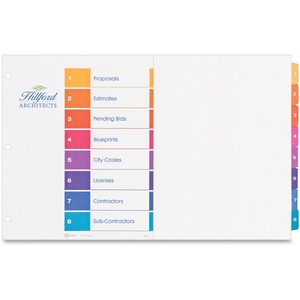 Ready Index Table of Contents Dividers