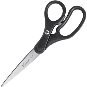 KleenEarth 7" Straight Basic Black Handle Scissors