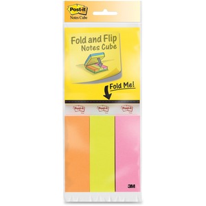 Fold & Flip Neon Notes Page Marker Cube - Click Image to Close