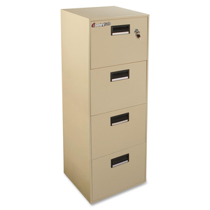 4 Drawer 18.6"W Putty Fire Proof File Cabinet - Click Image to Close
