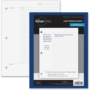 FocusNotes Filler Paper, 8-1/2" x 11", 3-Hole Punched