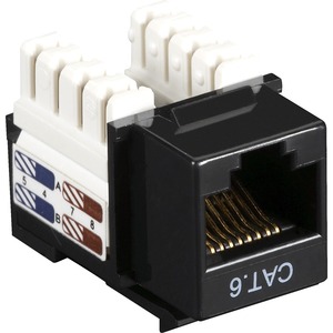 Black Box CAT6 Value Line Keystone Jack, Black - 1 x RJ-45 Network Female - Black