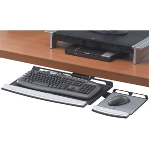 Office Suites&trade; Keyboard Tray - 2" Height x 30.3" Width x 13.9" Depth - Black - Steel - 1