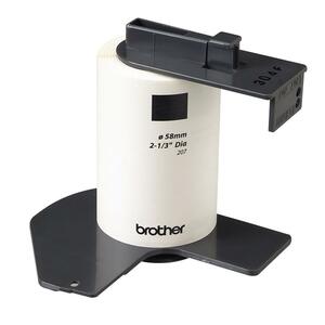 Brother CD/DVD Labels - 2 19/64" Width x 2 19/64" Length - Direct Thermal - White - 100 Label