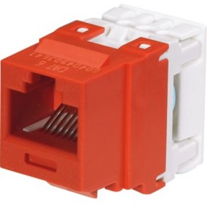 Panduit Network Connector - 1 Pack - 1 x RJ-45 Network Female - Red
