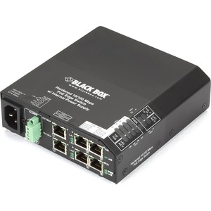 Black Box Hardened PoE PSE Switch, (6) 10/100 RJ-45, AC Powered